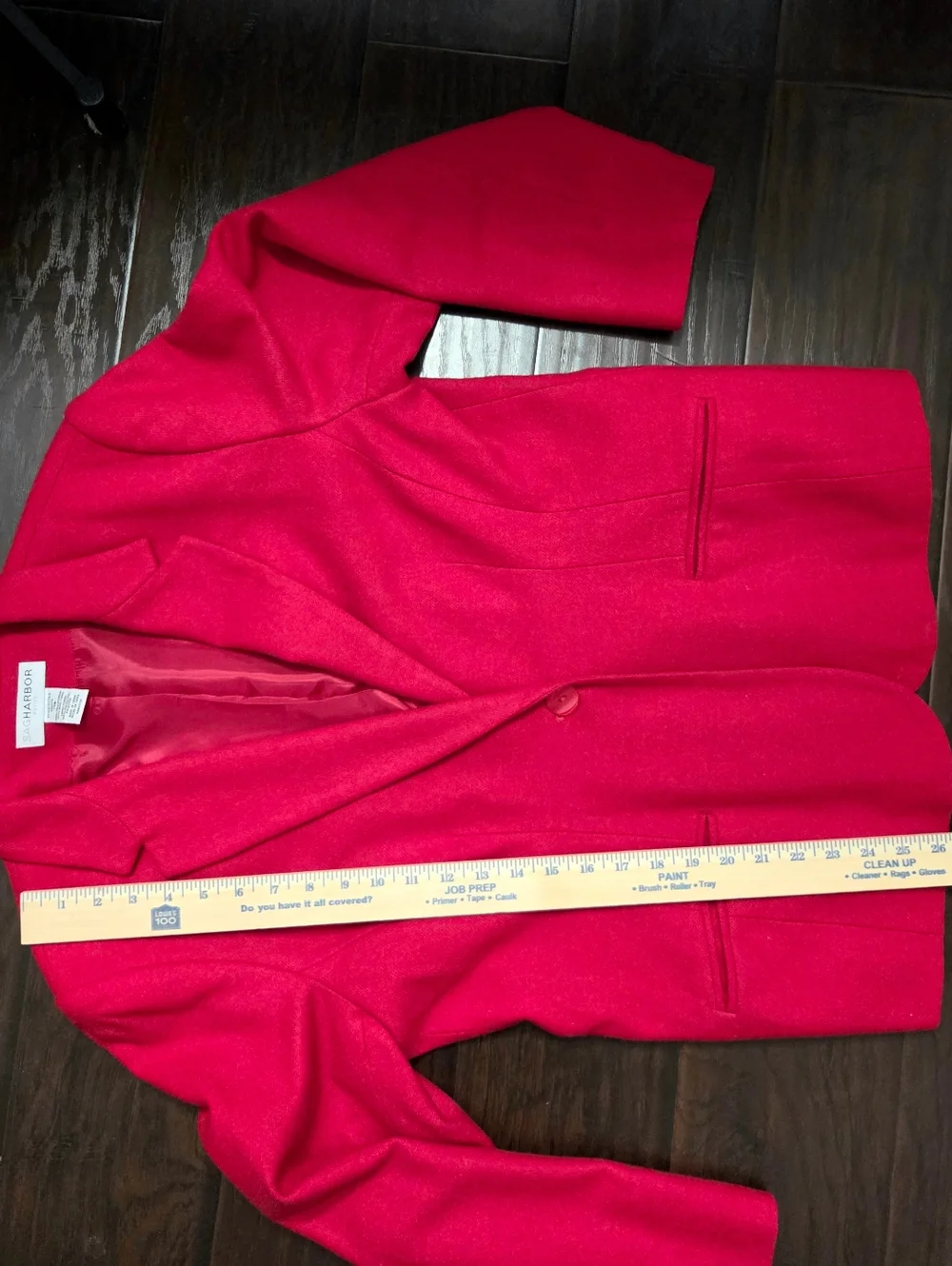 Sag Harbor Women's Red Single-Button Blazer Jacket